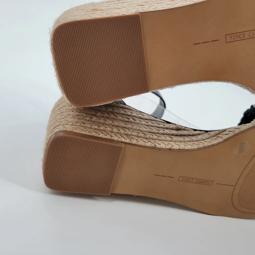 NWOT Vince Camuto 8 1/2 RUNS LARGE Adjustable Espadrille Wedge Sandals 8